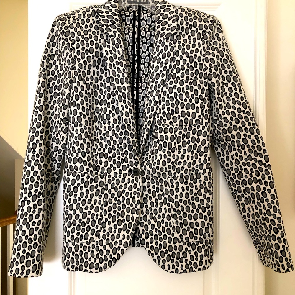 Rachel Zoe RARE snow leopard blazer jacket in EUC, size 8
